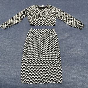 American Apparel Cropped top and skirt set